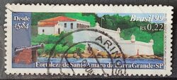 C 2194 Selo Fortaleza de Santo Amaro da Barra Grande Militar 1999 Circulado 6