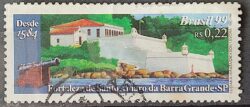 C 2194 Selo Fortaleza de Santo Amaro da Barra Grande Militar 1999 Circulado 7