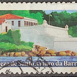 C 2194 Selo Fortaleza de Santo Amaro da Barra Grande Militar 1999 Circulado 7