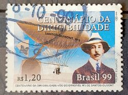 C 2202 Selo Dirigivel Santos Dumont Aviao Aviacao 1999 Circulado 1