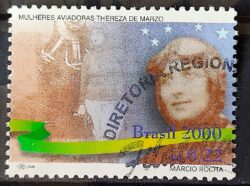 C 2244 Selo Mulheres Aviadoras Aviao Aviacao Thereza de Marzo 2000 Circulado 1