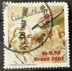 C 2407 Selo Clovis Bevilaqua Jornalista 2001 Circulado 1