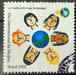 C 2446 Selo Dia da Mulher Mapa 2002 Circulado 1