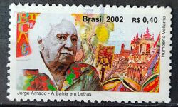 C 2477 Selo Jorge Amado Bahia Literatura Cacau Igreja 2002 Circulado 4