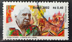 C 2477 Selo Jorge Amado Bahia Literatura Cacau Igreja 2002 Circulado 5