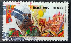 C 2477 Selo Jorge Amado Bahia Literatura Cacau Igreja 2002 Circulado 7