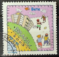 C 2535 Selo Brincadeiras e Jogos de Rua Bete 2003 Circulado 1