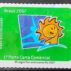 C 2674 Selo Jogos Panamericanos do Rio de Janeiro Natacao 2007 Circulado 1