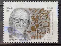 C 3157 Selo Mercosul Atores Nacionais 100 Anos Mario Lago 2011 Circulado 1