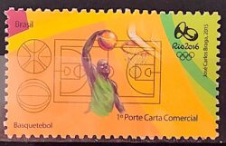 C 3419 Selo Olimpiadas Rio 2016 Basquete 2015