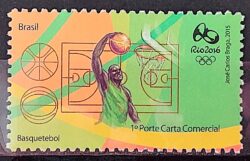 C 3421 Selo Olimpiadas Rio 2016 Basquete 2015