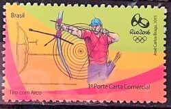 C 3424 Selo Olimpiadas Rio 2016 Tiro Com Arco Arma 2015