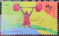 C 3427 Selo Olimpiadas Rio 2016 Levantamento de Peso 2015