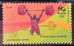 C 3429 Selo Olimpiadas Rio 2016 Levantamento de Peso 2015