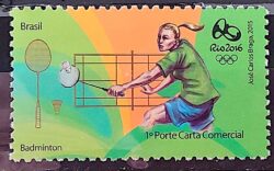 C 3434 Selo Olimpiadas Rio 2016 Badminton 2015