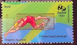 C 3437 Selo Olimpiadas Rio 2016 Desportos Aquaticos 2015