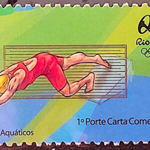 C 3437 Selo Olimpiadas Rio 2016 Desportos Aquaticos 2015