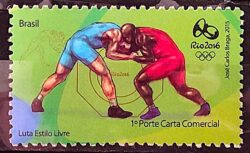 C 3438 Selo Olimpiadas Rio 2016 Luta Estilo Livre 2015