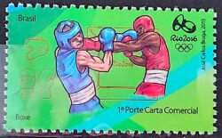 C 3465 Selo Olimpiadas Rio 2016 Boxe Luta 2015
