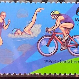 C 3477 Selo Olimpiadas Rio 2016 Triatlo Natacao Ciclismo Bicicleta 2015