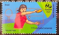 C 3478 Selo Olimpiadas Rio 2016 Tenis de Mesa 2015
