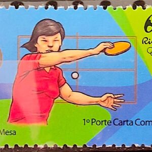 C 3478 Selo Olimpiadas Rio 2016 Tenis de Mesa 2015
