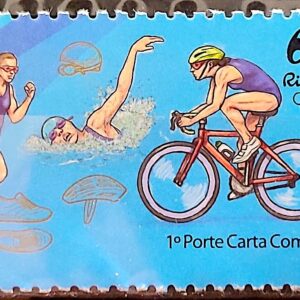 C 3479 Selo Olimpiadas Rio 2016 Triatlo Natacao Ciclismo Bicicleta 2015