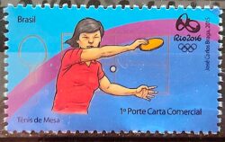 C 3480 Selo Olimpiadas Rio 2016 Tenis de Mesa 2015