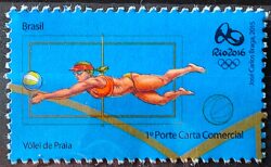 C 3514 Selo Olimpiadas Rio 2016 Volei de Praia 2015