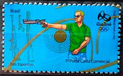 C 3518 Selo Olimpiadas Rio 2016 Tiro Esportivo Arma 2015