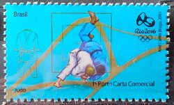 C 3524 Selo Olimpiadas Rio 2016 Judo Luta 2015