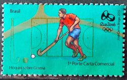 C 3532 Selo Olimpiadas Rio 2016 Hoquei Sobre Grama 2015