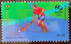 C 3546 Selo Olimpiadas Rio 2016 Hoquei Sobre Grama 2015