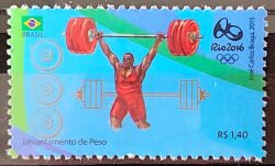 C 3548 Selo Olimpiadas Rio 2016 Levantamento de Peso 2015