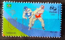 C 3555 Selo Olimpiadas Rio 2016 Taekwondo Luta 2015