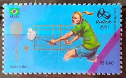 C 3558 Selo Olimpiadas Rio 2016 Badminton 2015