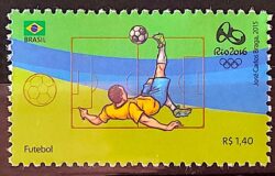 C 3561 Selo Olimpiadas Rio 2016 Futebol 2015
