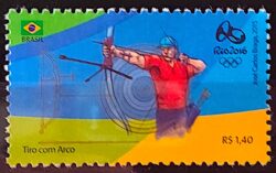 C 3562 Selo Olimpiadas Rio 2016 Tiro Com Arco Arma 2015