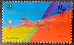 C 3563 Selo Olimpiadas Rio 2016 Volei de Praia 2015