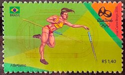 C 3564 Selo Olimpiadas Rio 2016 Atletismo Salto com Vara 2015