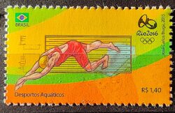 C 3567 Selo Olimpiadas Rio 2016 Desportos Aquaticos 2015