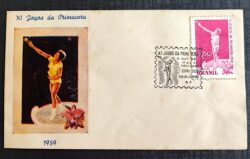 Envelope FDC 000 1959 XI Jogos da Primavera Arremesso de Peso CBC RJ DF
