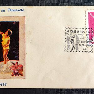 Envelope FDC 000 1959 XI Jogos da Primavera Arremesso de Peso CBC RJ DF