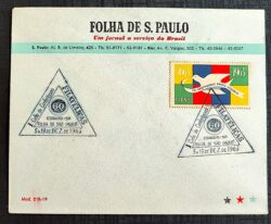 Envelope FDC 000 1963 Folha de Sao Paulo Ciclo de Conferencias Filatelicas