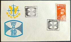 Envelope FDC 000 1963 TV Record Comunicacao Escotismo Chapeu CBC SP
