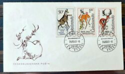 Envelope FDC 000 1963 Tchecoslovaquia Fauna Cervo