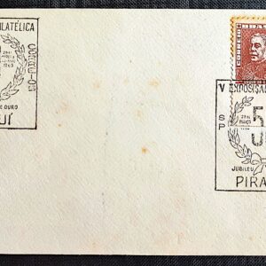 Envelope FDC 000 1965 V Exposicao Filatelica Pirajui Duque de Caxias CBC SP
