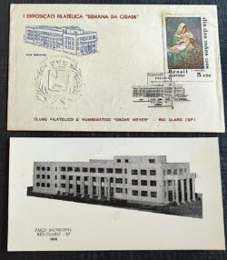 Envelope FDC 000 1968 Exposicao Filatelica Rio Claro Dia das Maes CBC SP 1