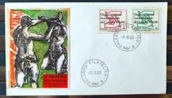 Envelope FDC 000 1969 Italia Trabalho Economia