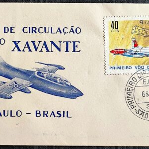 Envelope FDC 000 1971 Aviao Militar Xavante Aviacao CPD SP